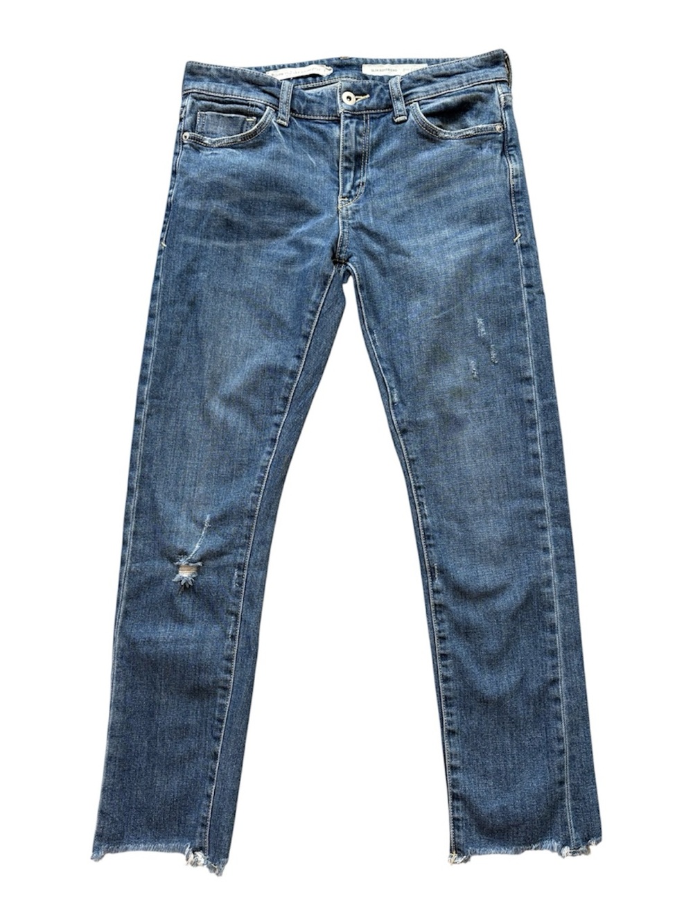 Pilcro and the Letterpress Cropped Slim Boyfriend Jeans Size 26